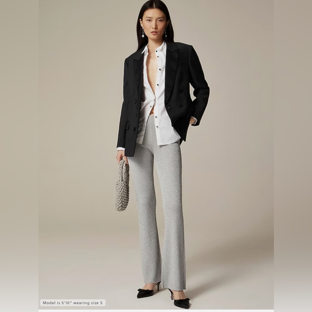 J.Crew: Metallic cropped sweater pant